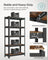 Storage Shelf - Reinforced Steel - Silver - 5-Tier Adjustable Design
