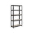 5-Tier Shelving Unit - Reinforced Steel - Greige and Black - Adjustable Shelves