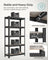 5-Tier Shelving Unit - Reinforced Steel - Greige and Black - Adjustable Shelves