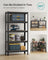 5-Tier Shelving Unit - Reinforced Steel - Greige and Black - Adjustable Shelves