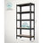 5-Tier Shelving Unit - 650 kg Maximum Load - Reinforced Steel - Black
