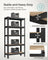 Set of 2 Shelving Units - 5-Tier Adjustable Shelves - Reinforced Steel - Silver