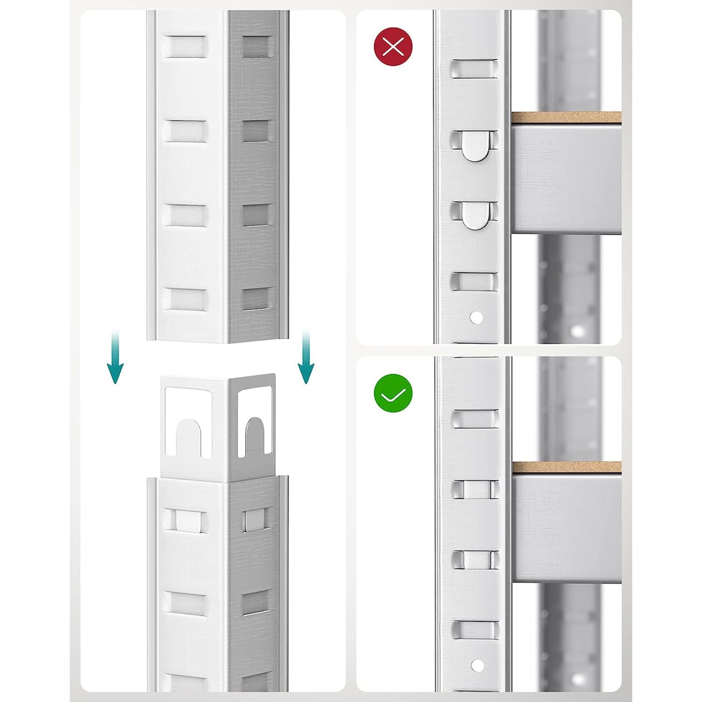 5-Tier Shelving Unit - Reinforced Steel - Silver - Adjustable Shelves