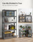 5-Tier Steel Shelving Unit - Reinforced Steel - Slate Grey - Adjustable Shelves