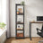 5-Tier Shelving Unit - 400 kg Load Capacity - Steel - Rustic Brown and Black