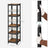 5-Tier Shelving Unit - 400 kg Load Capacity - Steel - Rustic Brown and Black