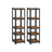 Set of 2 Industrial Shelving Units - Particle Board - Rustic Brown and Black - Adjustable Storage with 400 kg Load Capacity