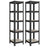 Set of 2 Shelving Units - Metal - Greige and Black - Adjustable Storage with High Load Capacity