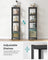 Set of 2 Shelving Units - Metal - Greige and Black - Adjustable Storage with High Load Capacity