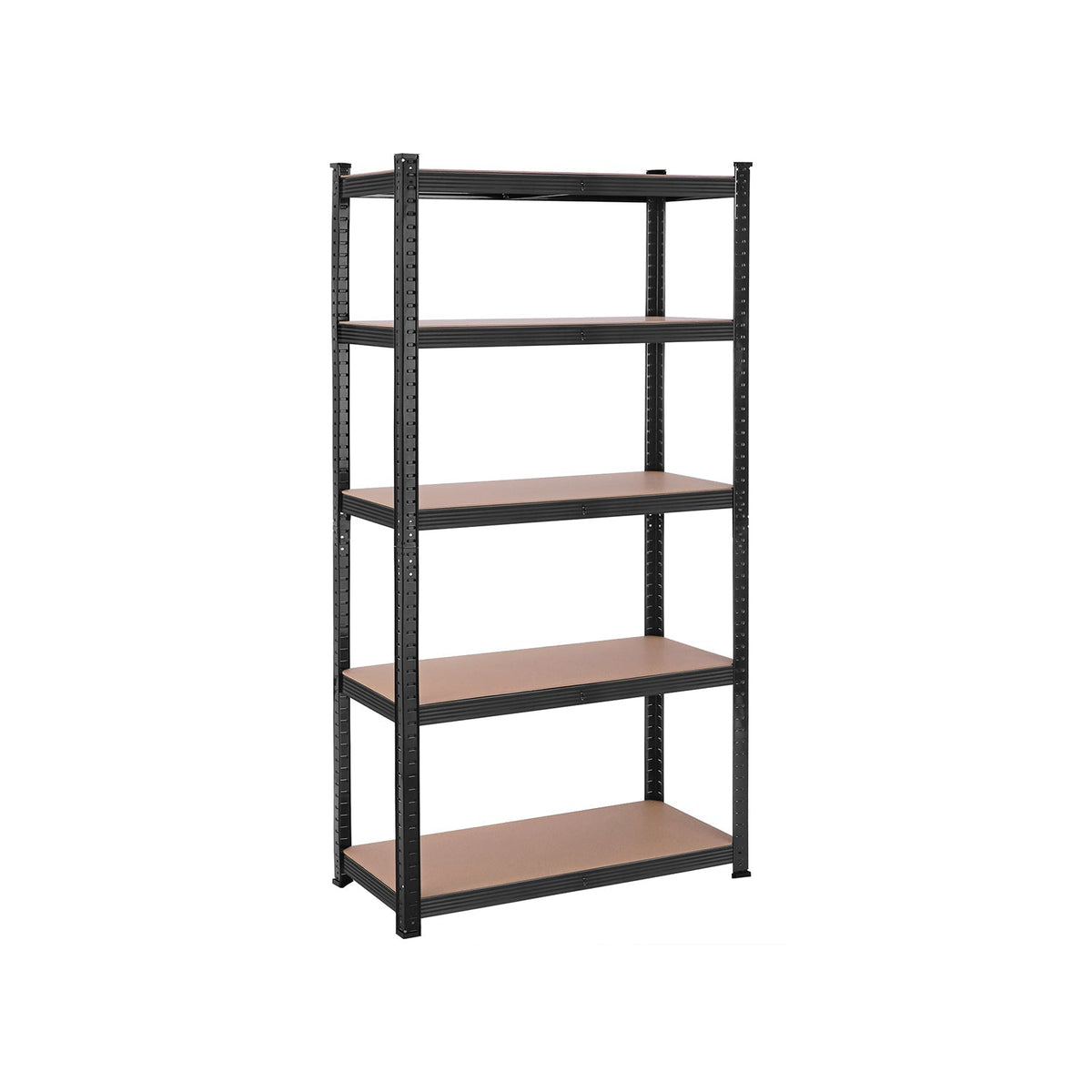 5-Tier Steel Shelving Unit - Steel - Silver - Adjustable Shelves