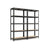 Set of 2 Shelving Units - 5-Tier Adjustable Shelves - Reinforced Steel - Silver