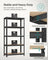 5-Tier Shelving Unit Set of 2 - Steel - Silver - Adjustable Shelves