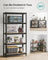 5-Tier Shelving Unit Set of 2 - Steel - Silver - Adjustable Shelves