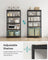 5-Tier Shelving Unit - Steel - Greige and Black - Adjustable Shelves