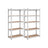 Set of 2 Garage Shelving Units - Steel - Silver - 5-Tier Adjustable Shelves