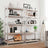 Set of 2 Garage Shelving Units - Steel - Silver - 5-Tier Adjustable Shelves