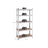 Set of 2 Garage Shelving Units - Steel - Silver - 5-Tier Adjustable Shelves