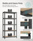 5-Tier Shelving Unit Set of 2 - Steel - Silver - Adjustable Shelves