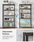 5-Tier Shelving Unit Set of 2 - Steel - Silver - Adjustable Shelves