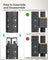 5-Tier Shelving Unit Set of 2 - Steel - Silver - Adjustable Shelves