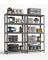 5-Tier Shelving Unit Set of 2 - Steel - Silver - Adjustable Shelves