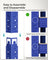 5-Tier Shelving Unit - Steel - Blue - Adjustable Shelves