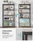Set of 2 Shelving Units - Reinforced Steel - Dove Grey - 5-Tier Adjustable Storage Racks