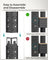 Set of 2 Shelving Units - Reinforced Steel - Dove Grey - 5-Tier Adjustable Storage Racks
