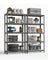 Set of 2 Shelving Units - Reinforced Steel - Dove Grey - 5-Tier Adjustable Storage Racks