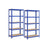 Set of 2 Garage Shelving Units - Steel - Silver - 5-Tier Adjustable Shelves