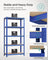 Set of 2 Heavy Duty Steel Shelving Units - 5-Tier Adjustable Design - Silver - Max Load 875 kg