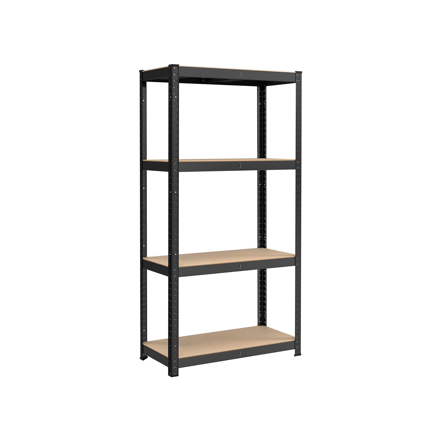 4-Tier Shelving Unit - Steel - Black - 520 kg Capacity