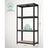 4-Tier Shelving Unit - Steel - Black - 520 kg Capacity