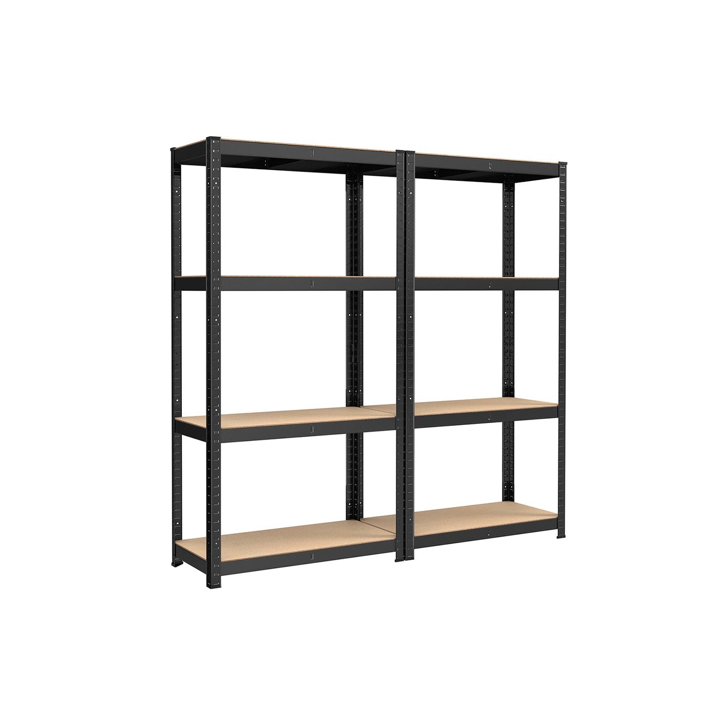 4-Tier Heavy-Duty Shelving Unit - 520 kg Capacity - Steel - Blue - Boltless Design (2 Pack)