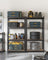 Set of 2 Steel Shelving Units - 4-Tier - Blue