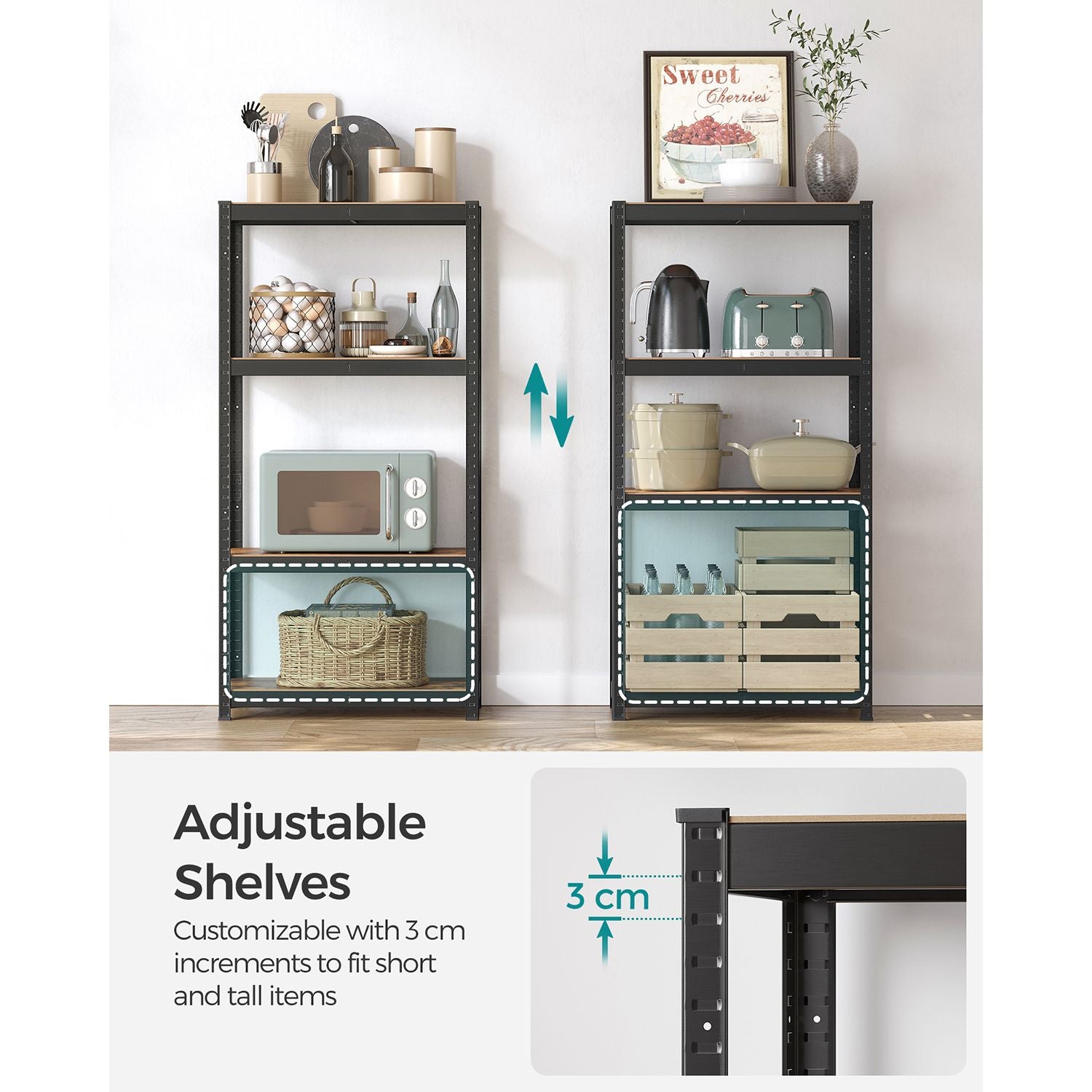 Heavy-Duty Shelving Unit - 520 kg Capacity - Steel - Blue