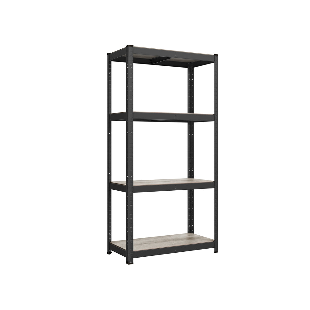 Shelving Unit - Steel Frame and Particleboard - Greige and Black