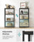 Shelving Unit - Steel Frame and Particleboard - Greige and Black