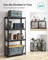 Shelving Unit - Steel Frame and Particleboard - Greige and Black