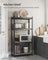 Shelving Unit - Steel Frame and Particleboard - Greige and Black