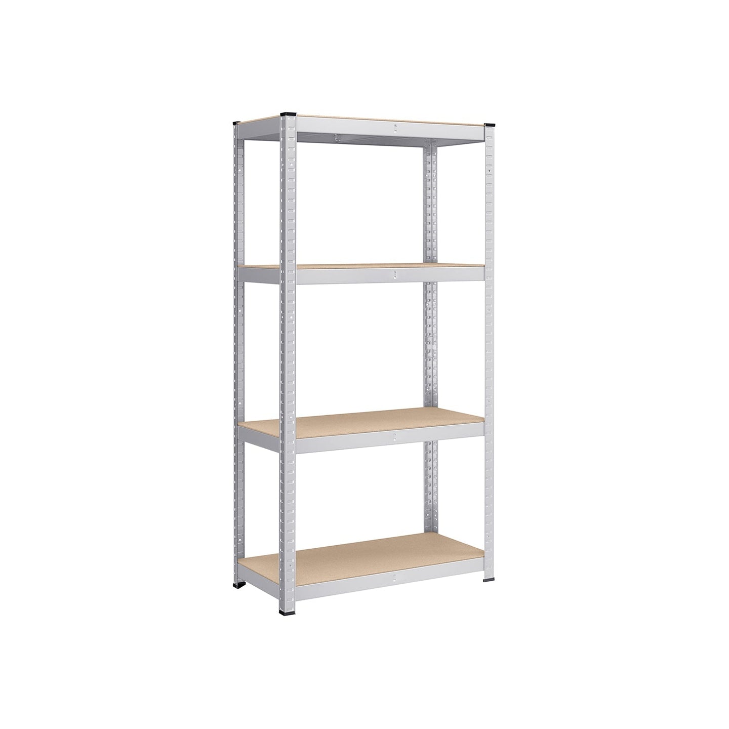 4-Tier Shelving Unit - 520 kg Capacity - Boltless Steel - Silver