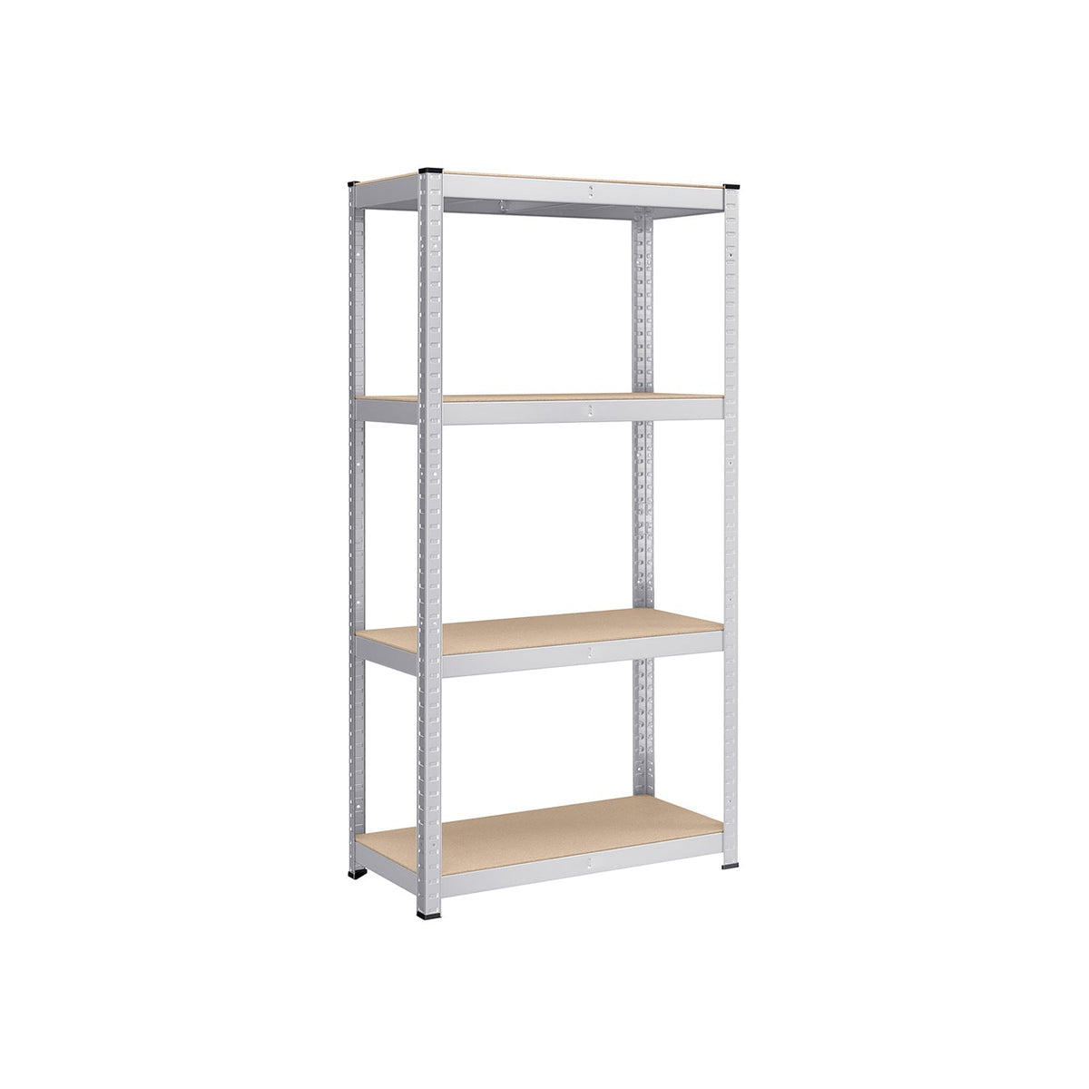 4-Tier Shelving Unit - 520 kg Capacity - Boltless Steel - Silver