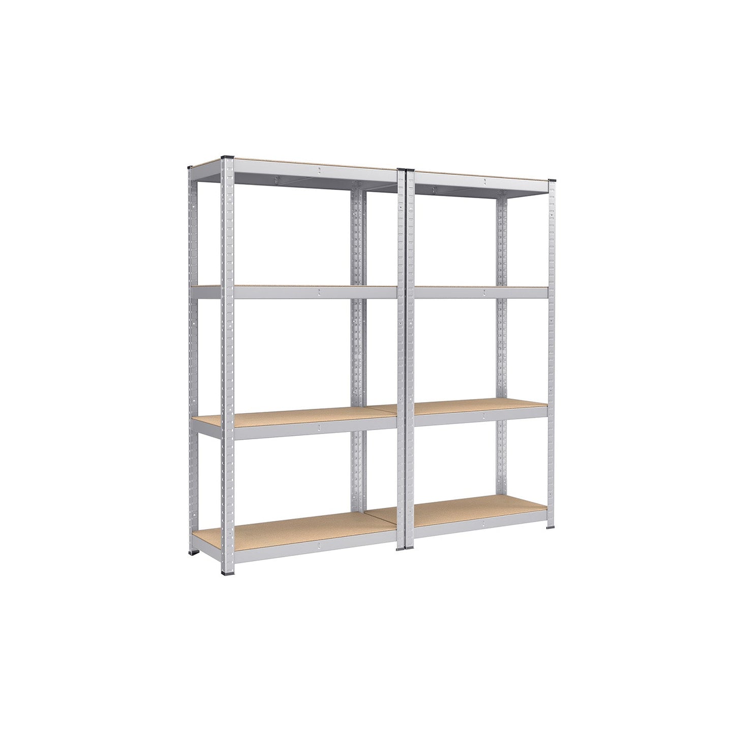 Set of 2 Heavy-Duty Steel Shelving Units - Steel - Blue - Boltless Design