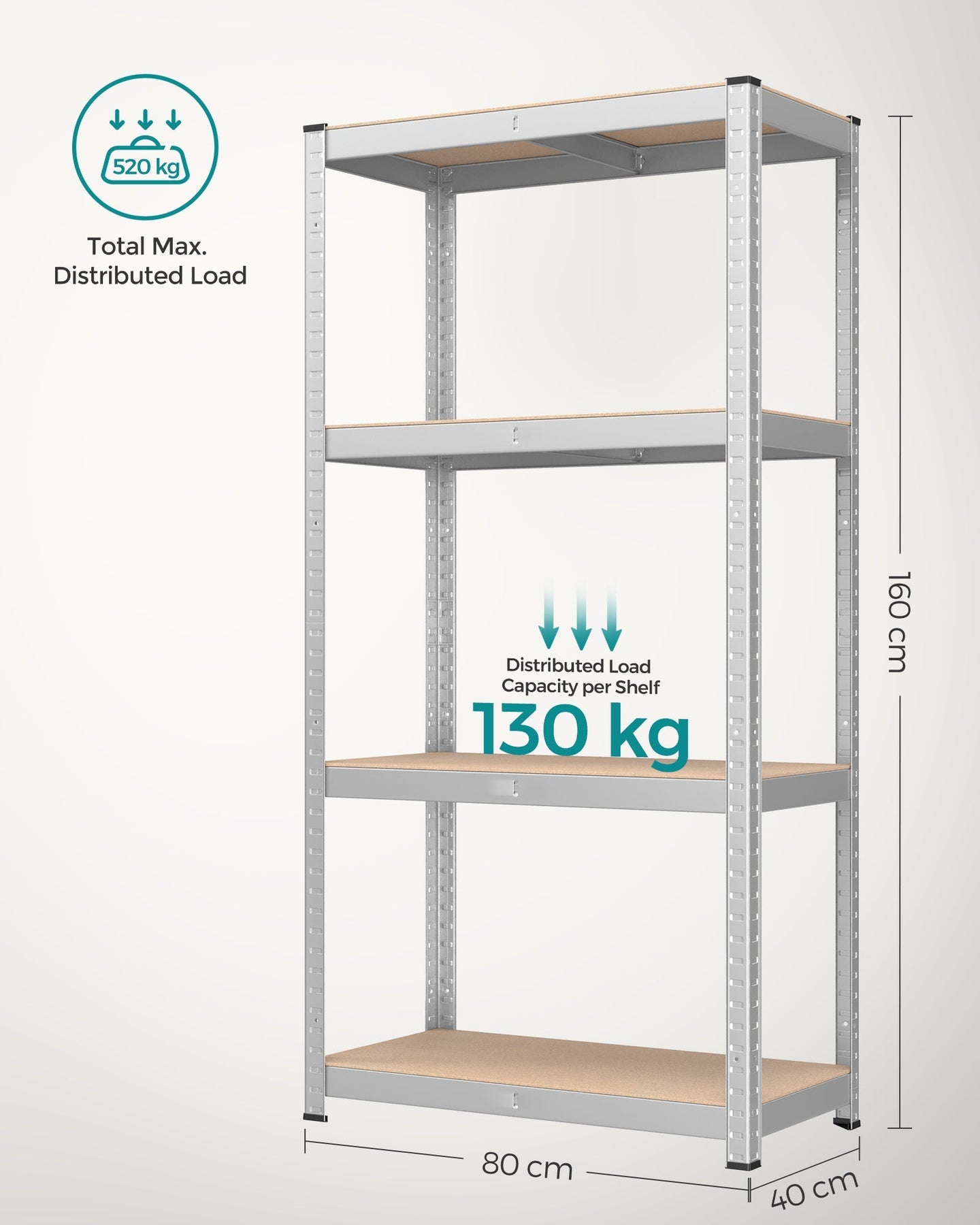 Set of 2 Heavy-Duty Steel Shelving Units - Steel - Blue - Boltless Design