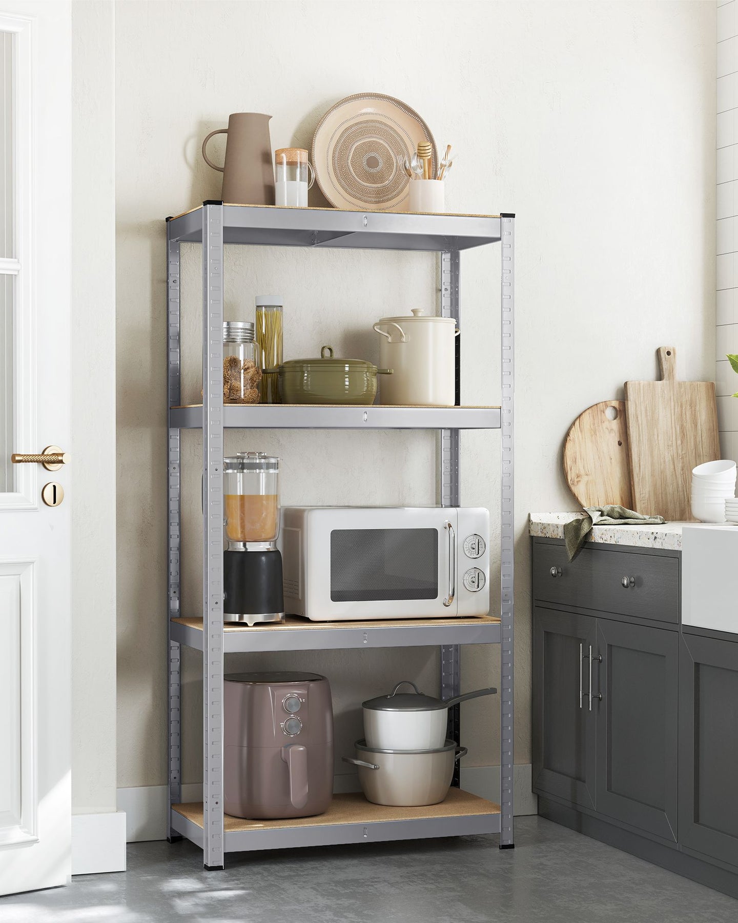 Set of 2 Heavy-Duty Steel Shelving Units - Steel - Blue - Boltless Design