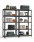 Heavy-Duty Shelving Units - Steel - Silver - Set of 2 with Adjustable Shelves and Max Load 875 kg