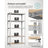 Set of 2 Heavy Duty Shelving Units - Steel - Silver - 5-Tier Adjustable Storage Racks with Max. Load 875 kg