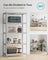 Set of 2 Heavy Duty Shelving Units - Steel - Silver - 5-Tier Adjustable Storage Racks with Max. Load 875 kg