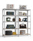 Set of 2 Heavy Duty Shelving Units - Steel - Silver - 5-Tier Adjustable Storage Racks with Max. Load 875 kg