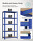 Heavy-Duty Steel Shelving - Reinforced Steel - Blue - Set of 2